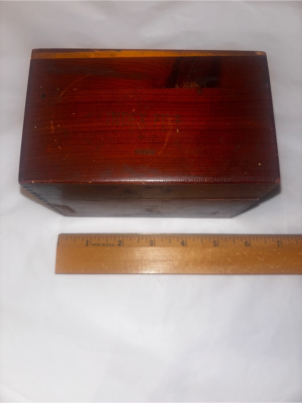 Vintage Wood Recipe Box + binder of notes, recipes and vintage clippings - Picture 2 of 14